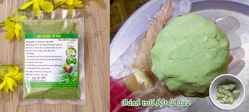 Bánh trôi lá dứa (lá nếp)